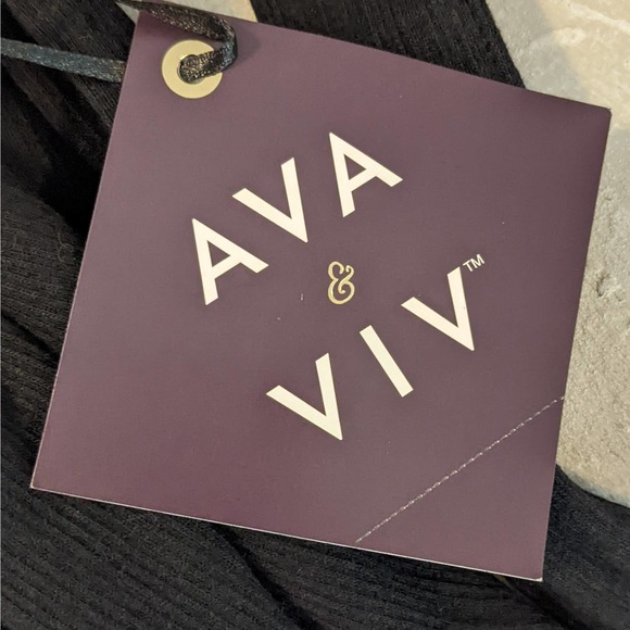 AVA VIV Plus Size Black Gauzy Sleeveless Midi Dress Size 3X NWT - Picture 5 of 5